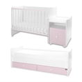 Bed TREND PLUS NEW white+orchid pink Variant B /teen bed; baby bed&cupboard/ *The bed can be used by two children at the same time